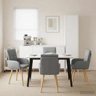 Eettafelstoelen 4 pcs Stof Lichtgrijs 60 x 56 x 96 cm