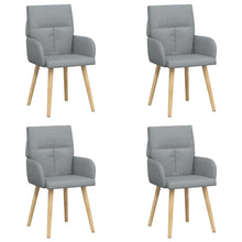 Eettafelstoelen 4 pcs Stof Lichtgrijs 60 x 56 x 96 cm