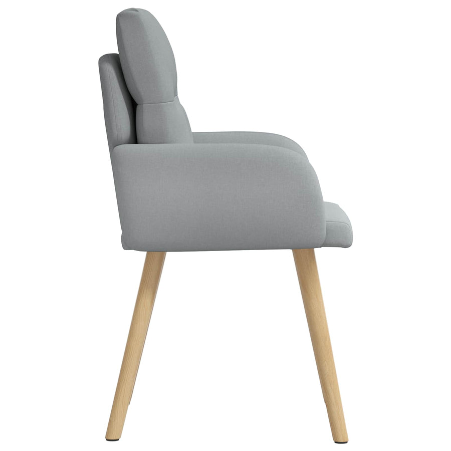 Eettafelstoelen 4 pcs Stof Lichtgrijs 60 x 56 x 96 cm