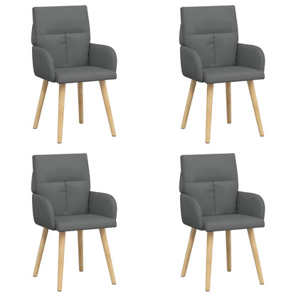 Eettafelstoelen 4 pcs Stof Donkergrijs 60 x 56 x 96 cm