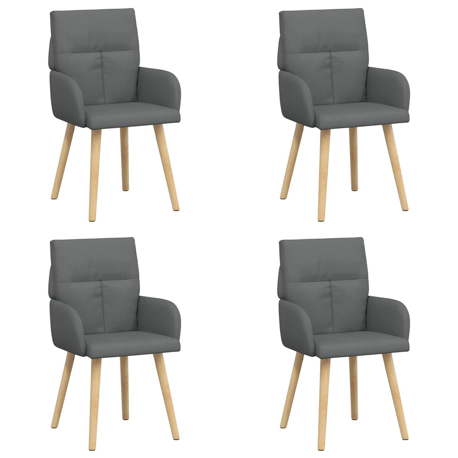 Eettafelstoelen 4 pcs Stof Donkergrijs 60 x 56 x 96 cm
