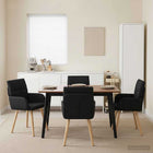 Eettafelstoelen 4 pcs Stof Zwart 60 x 56 x 96 cm