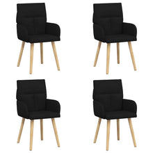 Eettafelstoelen 4 pcs Stof Zwart 60 x 56 x 96 cm