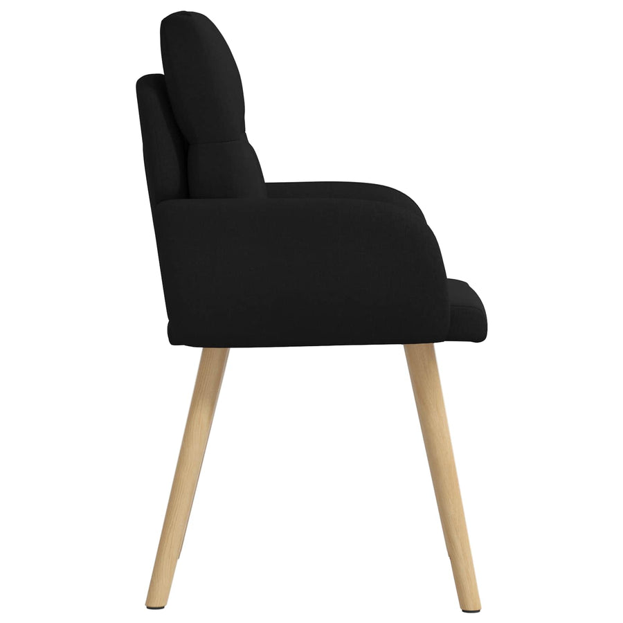 Eettafelstoelen 4 pcs Stof Zwart 60 x 56 x 96 cm
