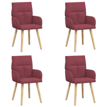 Eettafelstoelen 4 pcs Stof Wijnrood 60 x 56 x 96 cm