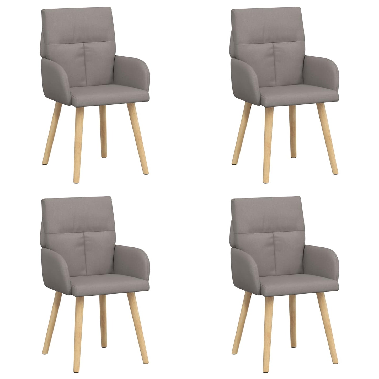Eettafelstoelen 4 pcs Stof Taupe 60 x 56 x 96 cm
