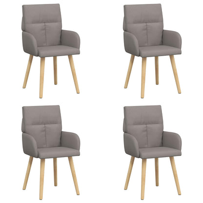 Eettafelstoelen 4 pcs Stof Taupe 60 x 56 x 96 cm