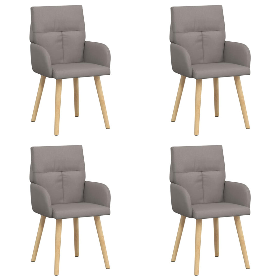 Eettafelstoelen 4 pcs Stof Taupe 60 x 56 x 96 cm