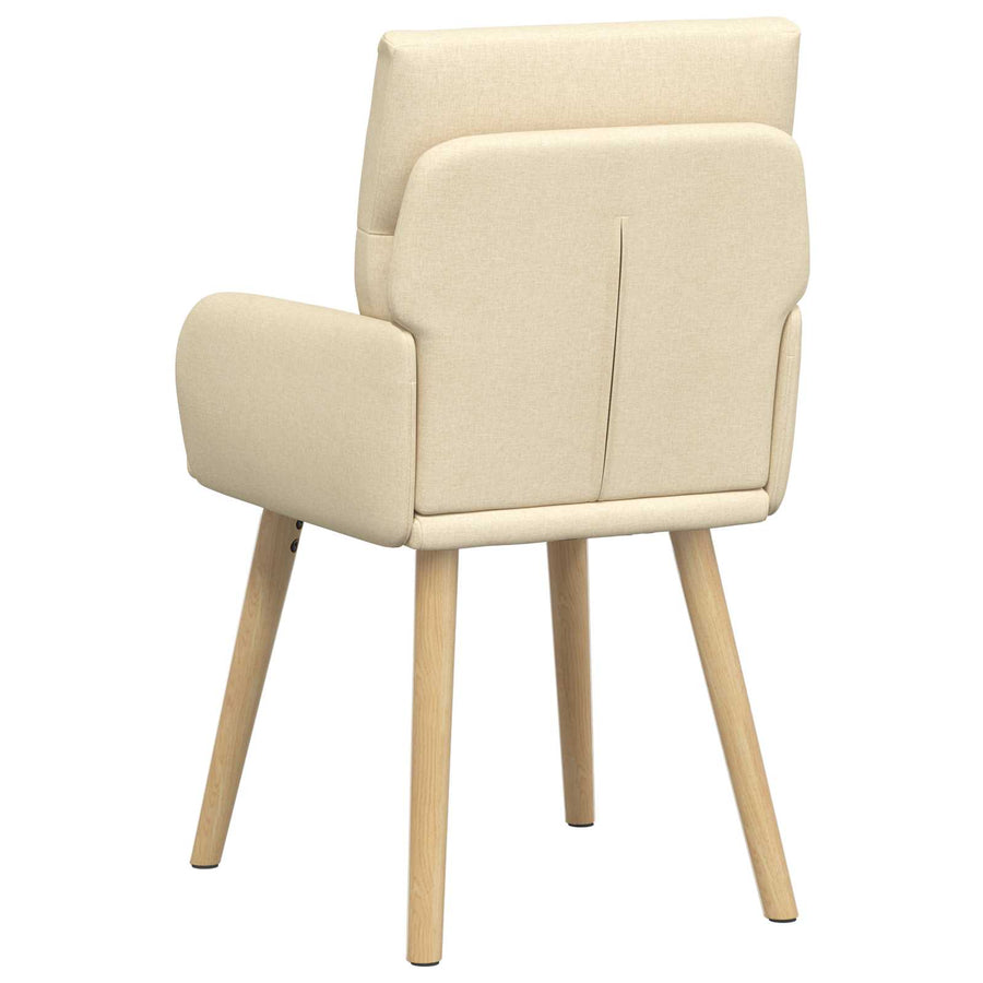 Eettafelstoelen 4 pcs Stof Crèmekleurig 60 x 56 x 96 cm