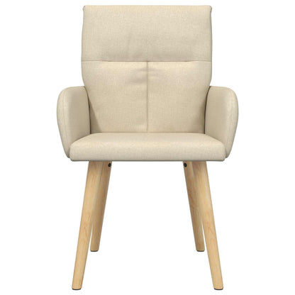 Eettafelstoelen 4 pcs Stof Crèmekleurig 60 x 56 x 96 cm