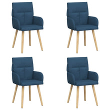Eettafelstoelen 4 pcs Stof Blauw 60 x 56 x 96 cm