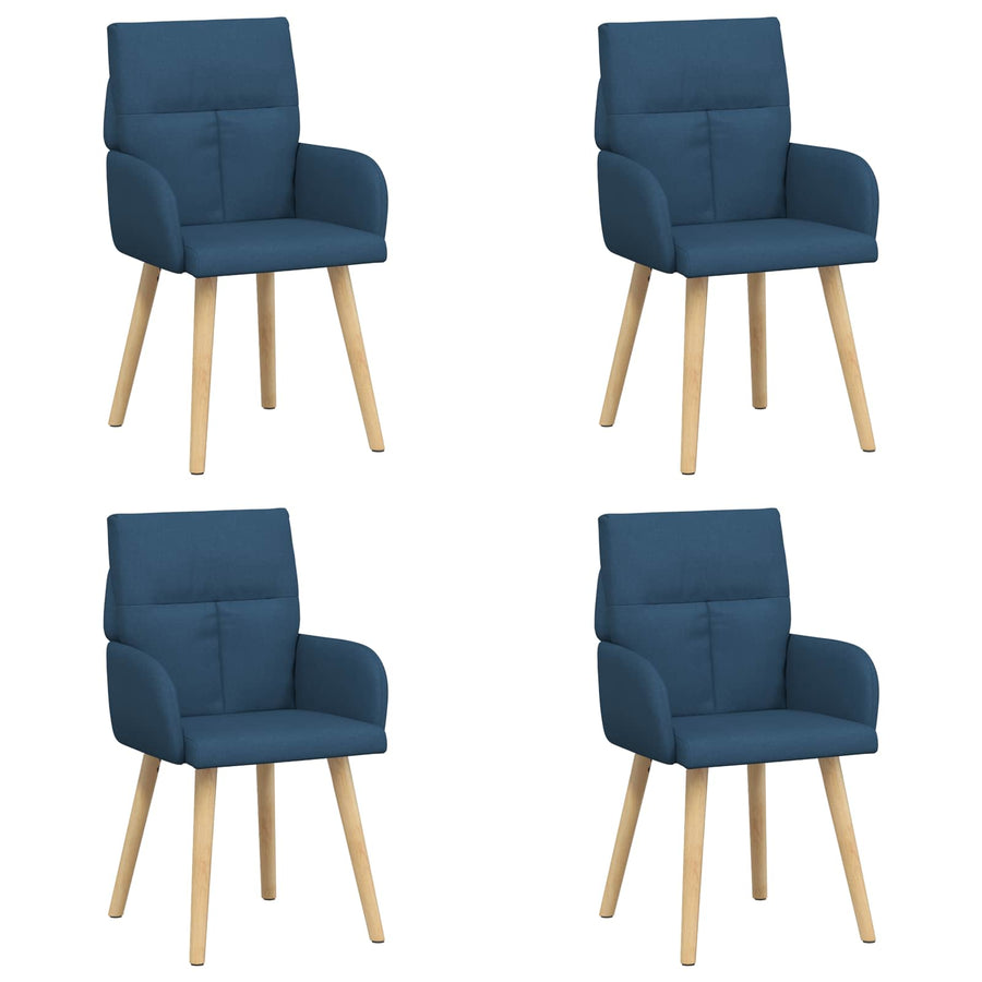 Eettafelstoelen 4 pcs Stof Blauw 60 x 56 x 96 cm