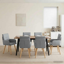 Eettafelstoelen 6 pcs Stof Lichtgrijs 60 x 56 x 96 cm
