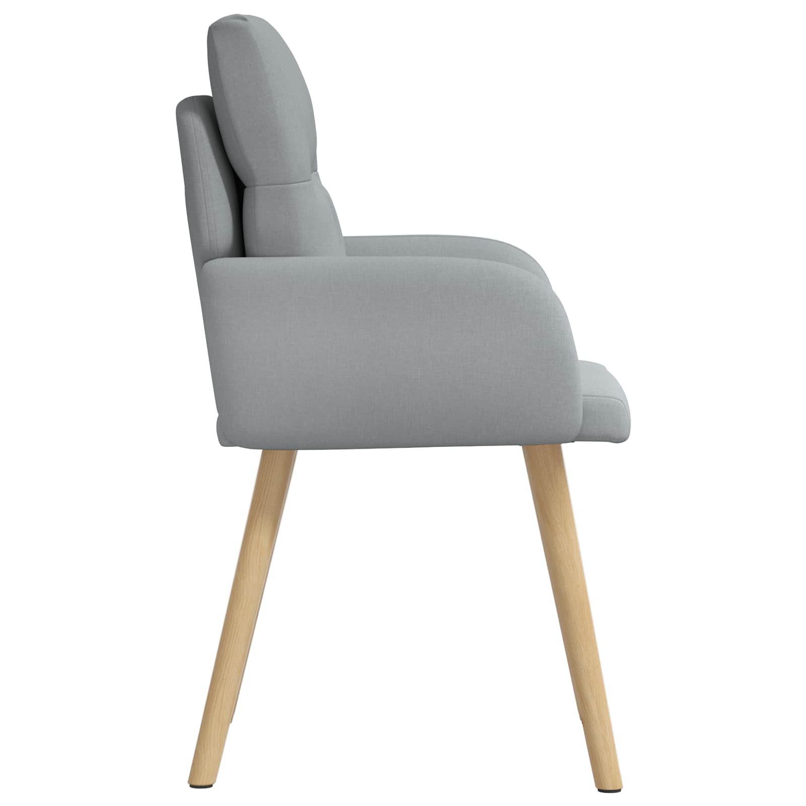 Eettafelstoelen 6 pcs Stof Lichtgrijs 60 x 56 x 96 cm