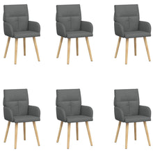 Eettafelstoelen 6 pcs Stof Donkergrijs 60 x 56 x 96 cm