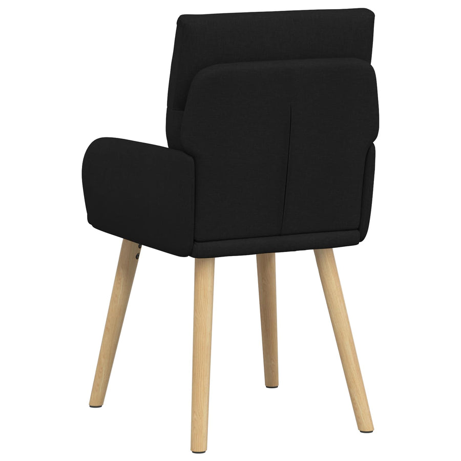 Eettafelstoelen 6 pcs Stof Zwart 60 x 56 x 96 cm