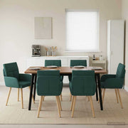 Eetkamerstoelen set van 6 donkergroen 60x56x96 cm