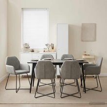 Eettafelstoelen 4 pcs fluweel Lichtgrijs 55 x 50 x 84 cm
