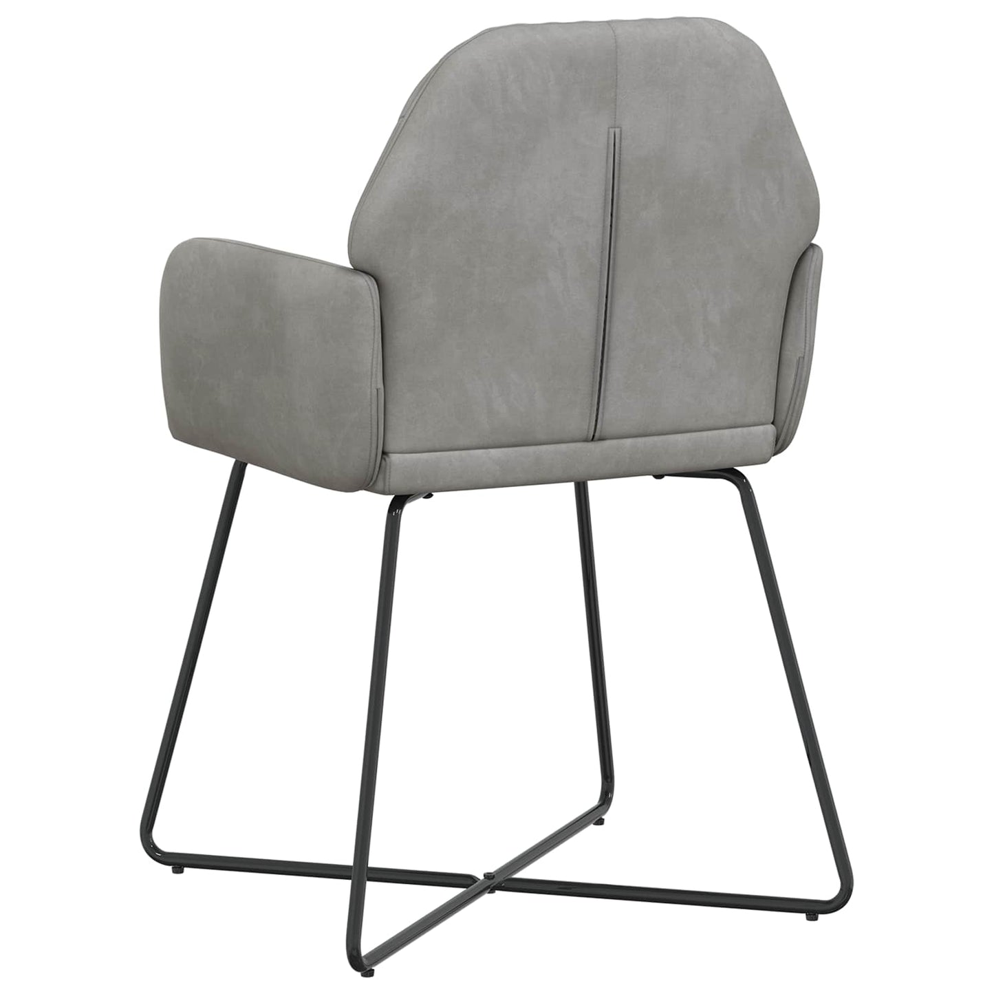 Eettafelstoelen 4 pcs fluweel Lichtgrijs 55 x 50 x 84 cm