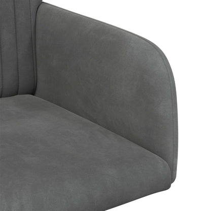 Eettafelstoelen 4 pcs fluweel Donkergrijs 55 x 50 x 84 cm