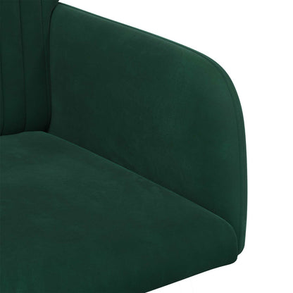 Eettafelstoelen 4 pcs fluweel Donkergroen 55 x 50 x 84 cm
