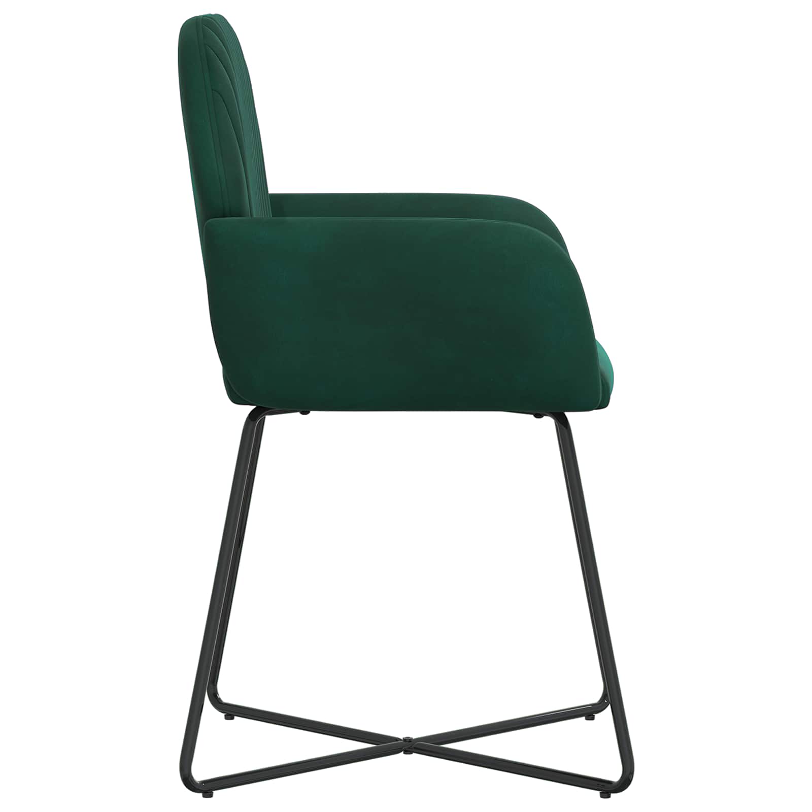 Eettafelstoelen 4 pcs fluweel Donkergroen 55 x 50 x 84 cm