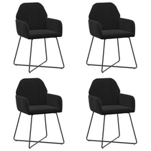 Eettafelstoelen 4 pcs fluweel Zwart 55 x 50 x 84 cm
