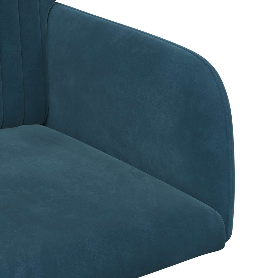 Eettafelstoelen 4 pcs fluweel Blauw 55 x 50 x 84 cm