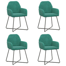 Eettafelstoelen 4 pcs fluweel Turquoise 55 x 50 x 84 cm