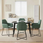 Eettafelstoelen 4 pcs fluweel Zeegroen 55 x 50 x 84 cm