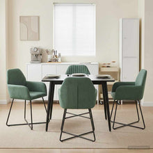 Eettafelstoelen 4 pcs fluweel Zeegroen 55 x 50 x 84 cm
