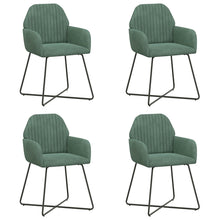 Eettafelstoelen 4 pcs fluweel Zeegroen 55 x 50 x 84 cm