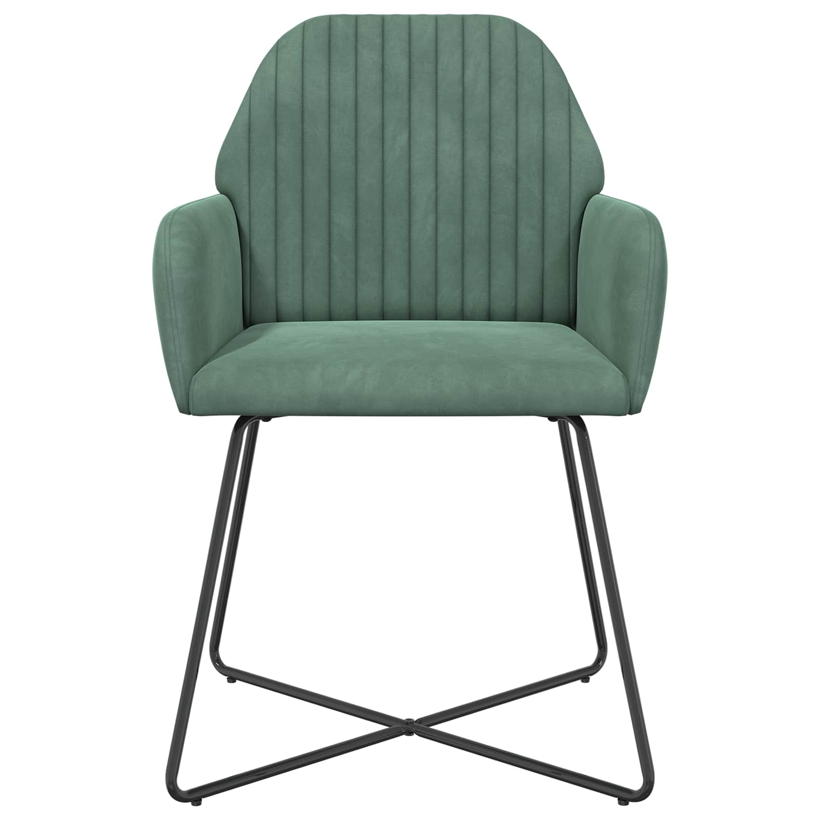 Eettafelstoelen 4 pcs fluweel Zeegroen 55 x 50 x 84 cm