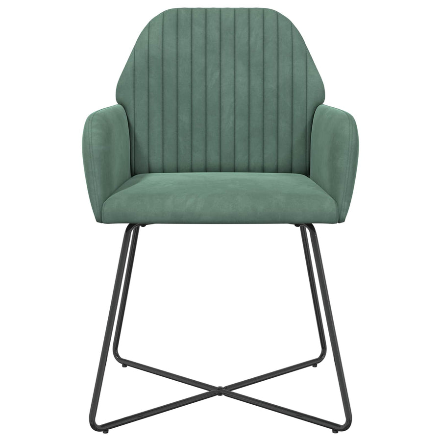 Eettafelstoelen 4 pcs fluweel Zeegroen 55 x 50 x 84 cm