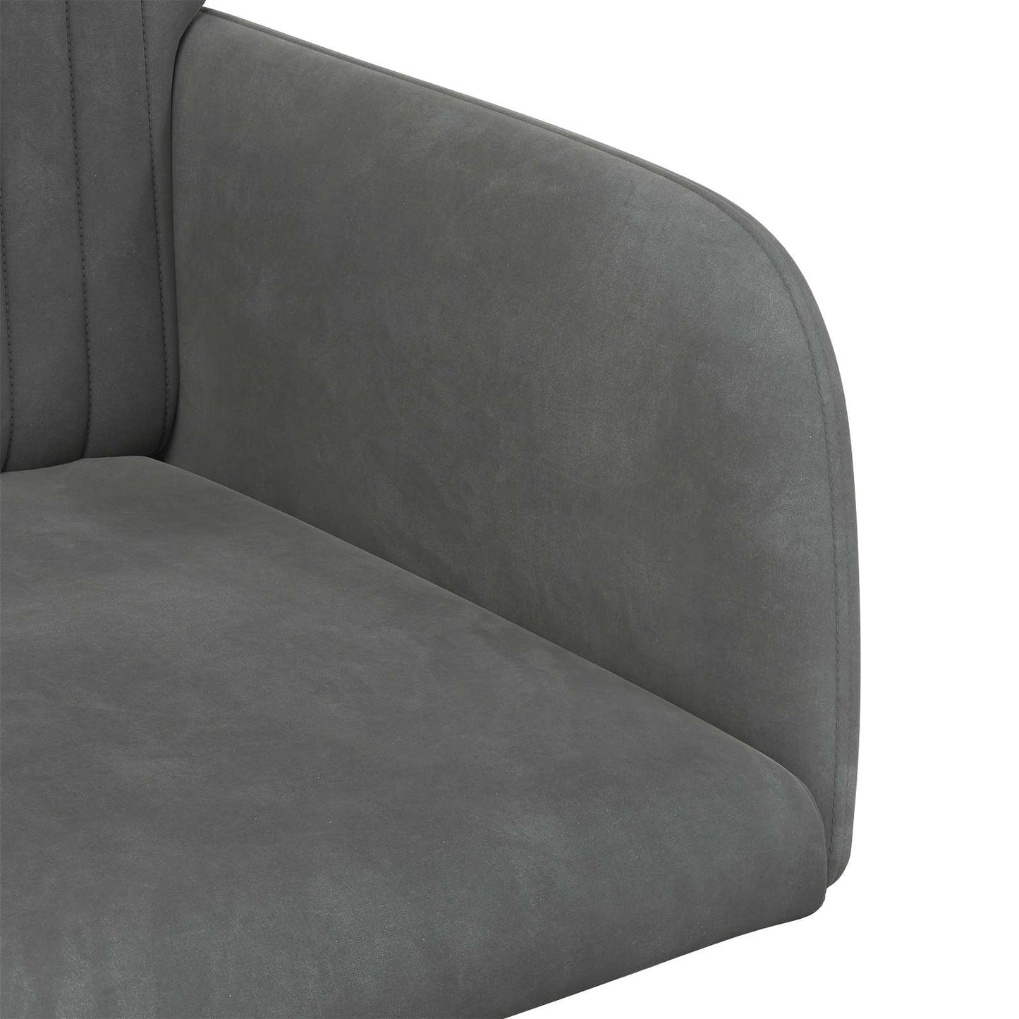 Eettafelstoelen 6 pcs fluweel Donkergrijs 55 x 50 x 84 cm