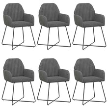 Eettafelstoelen 6 pcs fluweel Donkergrijs 55 x 50 x 84 cm