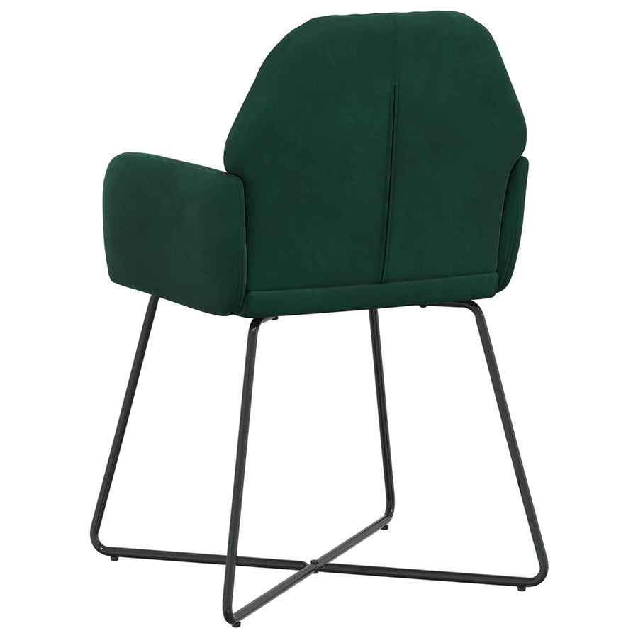 Eettafelstoelen 6 pcs fluweel Donkergroen 55 x 50 x 84 cm