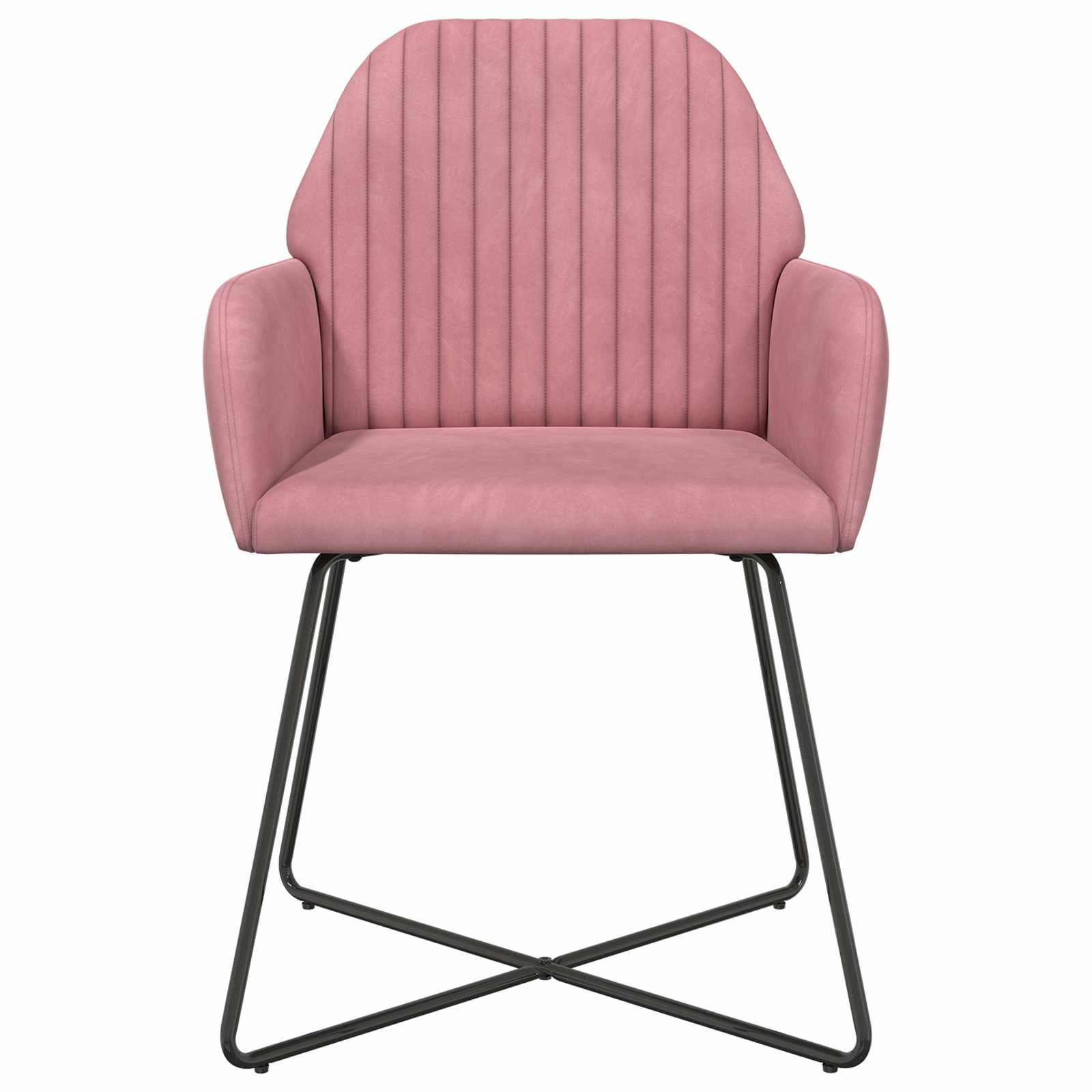 Eettafelstoelen 6 pcs fluweel Roze 55 x 50 x 84 cm