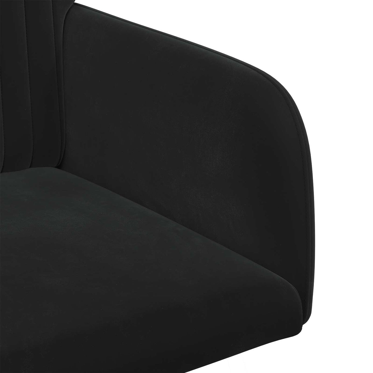 Eettafelstoelen 6 pcs fluweel Zwart 55 x 50 x 84 cm