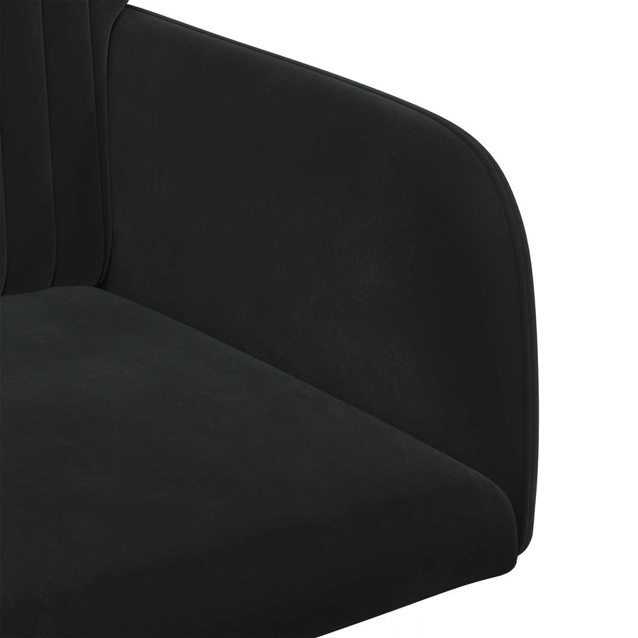 Eettafelstoelen 6 pcs fluweel Zwart 55 x 50 x 84 cm