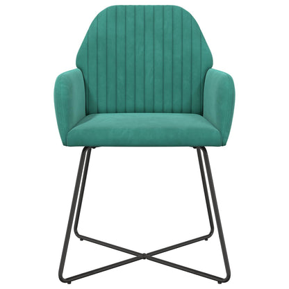 Eettafelstoelen 6 pcs fluweel Turquoise 55 x 50 x 84 cm