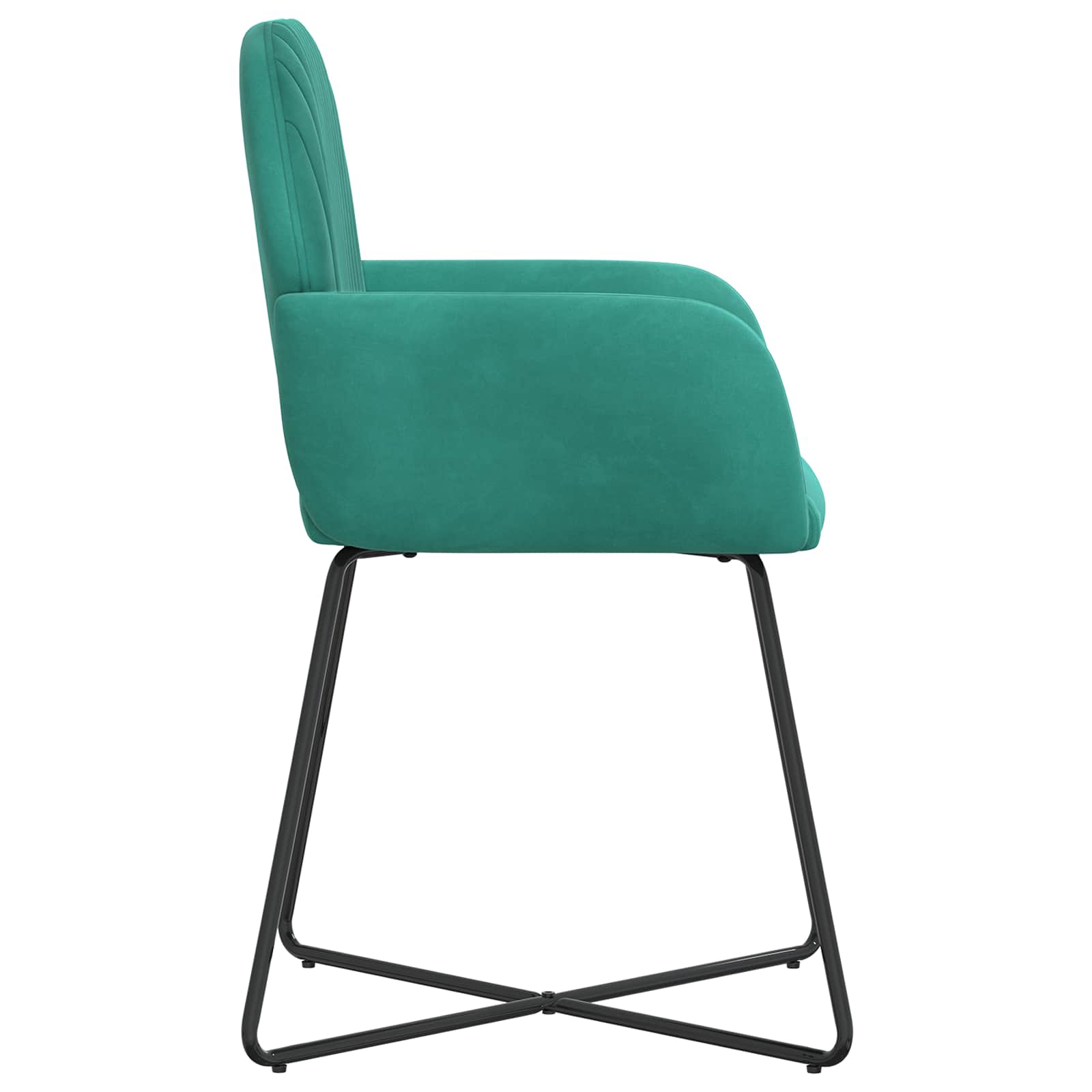 Eettafelstoelen 6 pcs fluweel Turquoise 55 x 50 x 84 cm