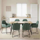 Eettafelstoelen 6 pcs fluweel Zeegroen 55 x 50 x 84 cm
