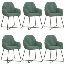 Eettafelstoelen 6 pcs fluweel Zeegroen 55 x 50 x 84 cm