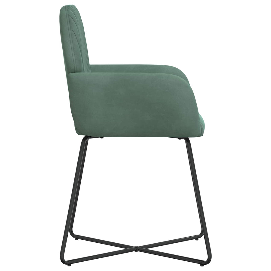 Eettafelstoelen 6 pcs fluweel Zeegroen 55 x 50 x 84 cm