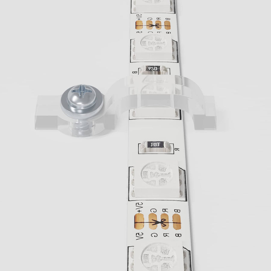LED-strip 12 pcs Zwart en transparant 3000 mm