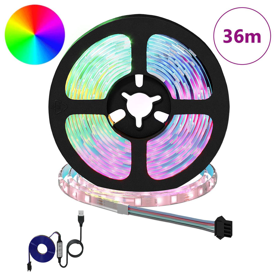 LED-strip 12 pcs Zwart en transparant 3000 mm