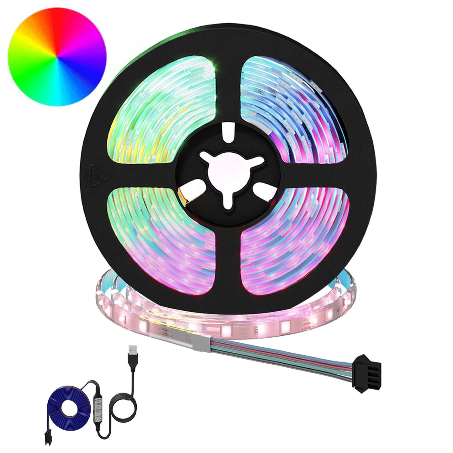 LED-strip 4 pcs Zwart en transparant 250 cm Koper en kunststof