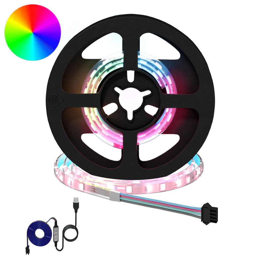 LED-strip 4 pcs Zwart en transparant 35 x 0,8 x 0,3 cm