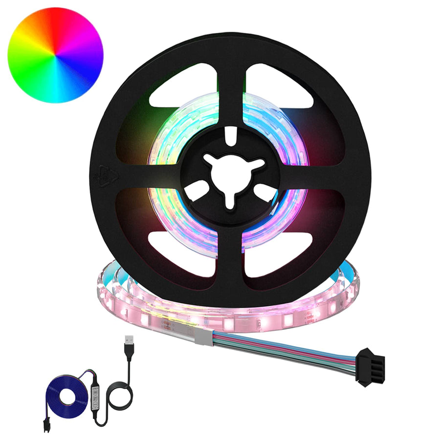 LED-strip 12 pcs Zwart en transparant 40 x 0,8 x 0,3 cm